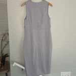 Super Down Plunging Neck High Slit Midi Dress Sexy Sleeveless Party Lavender Photo 6
