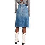 AMO Denim Jean Midi Skirt in Woodland Blue Size 00 Photo 1