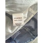 Parker  Womens Lambert‎ Bow-Tie Striped Poplin Skirt 4 Blue White Ruffle Cotton Photo 8