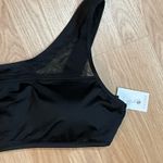 Shade & Shore  Black one shoulder mesh bikini top  Photo 3