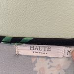 Haute Edition Black Sunflower Pattern Wrap Top Short Sleeve Dress Women’s 1X Photo 2