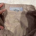 Foxcroft  Womens Shaped Fit Minimalist Button Up Top Size 12‎ Beige 100% Linen Photo 2