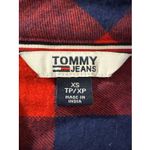 Tommy Jeans XS Shirt Button Front Shacket Cotton Preppy Magnetic Button Photo 3
