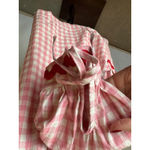 Haptics Jacket Women Large Pink Red Gingham Strawberry Shortcake Cardigan NWT Photo 6