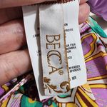 Becca Groovy Vanessa Twist Underwire Swim Bikini Top Purple Paisley Floral Med Photo 4