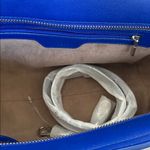 Pedro blue leather & suede purse with shoulder strap Photo 4