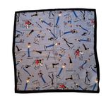 NWT, Rare Vintage The Girls Helen Welsh Designer 100% Silk Scarf, 21” square Black Photo 5