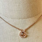 Rose gold G monogram pendant necklace Photo 0