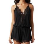 Victoria’s Secret Open Back Modal Romper Black Size XL Cottagecore Coquette Cute Photo 0