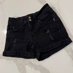 Ymi  Wanna Betta Butt HighRise Distressed Cuffed Denim Jean Shorts Womens 5 Black Photo 1