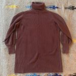 Wilfred Aritzia  Rebecca 100% Merino Wool Turtleneck Sweater Dress in Mauve Size Photo 2