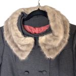 Vtg Joseph R. Harris Wool Coat Gray Sz S Genuine Fur Collar ILGWU Made Luxury Photo 2