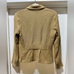 Ralph Lauren 100% Cotton Blazer Jacket Size 6 Tan Button Front Equestrian Style Photo 7