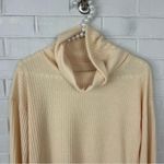 Amazon Butter Yellow Cowl Neck Lightweight Ribbed Knit Top Size M Photo 1