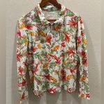ICIKULS multicolored floral 1/4 zip athletic long mesh sleeve XL Orange Photo 0