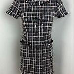 Harper Rose Tweed Shift Dress 4P Preppy Old Money Black Photo 0