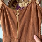 Michael Costello  x revolve myla tan stripe bodysuit/romper Photo 4