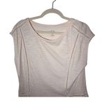 Banana Republic  Size M Medium Malibu T-Shirt Tee Oatmeal Cap Sleeve Drop Waist Photo 2