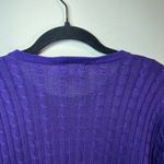Mark Fore & Strike 100% Spun Silk Crew Neck Sweater Purple Textured Fitted Sz XL Photo 7