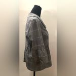 Candie's - Gray and Purple Plaid Blazer with Bell Sleeves Size L Photo 1