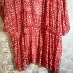 Victoria's Secret  Red Heart Print Sheer Swim Cover-Up One Size‎ Drawstring Waist Photo 6