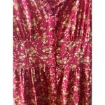 Patrons of Peace Hot Pink Floral Long Midi Dress Size Large Size Summer Travel Photo 3