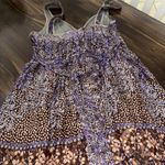 Johnny Was JW Patchwork Dress purple Floral Sleeveless Small Lined Photo 7