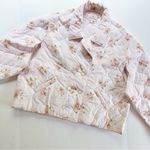 NEW Rentrayage Melba Roses Floral Quilted Bomber Jacket Pink Size 10 Photo 4