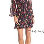 Rachel Roy Emma Floral Dress Long Sleeve Sheer V-Neck Mini Size M NWT $109.00 Photo 0