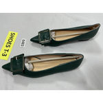 Womans NWOT C Paravano Slipon Flat Shoes Size 8.5 (39) Forest Green Pointed Toe Photo 2