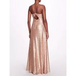 Marchesa Notte prom gold sequin Photo 1