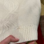 Pink Rose White Cable Knit Sweater Dress Cowl Neck y2k Style Junior’s Medium Photo 6