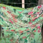 Jay Godfrey  Lydia Green Floral Printed Chiffon Romper Size 12 Photo 4