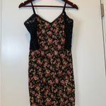 Free People Intimately Floral Black Lace Slip Dress Sz Large Festival Lingerie Photo 5