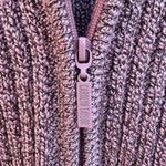 Carolyn Taylor Chunk Ribbed Knit Zip Up Cardigan Photo 2