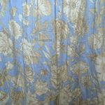 Rebecca Taylor Short Sleeve Satin Leaf Floral 100% Cotton Maxi Dress Size 8 Photo 5