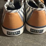 Sperry Navy and White Striped Sneakers Photo 3