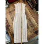 Misha Collection Milk White Beige Striped Chiara Lace Midi Dress Size Small Photo 6