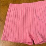 ZARA Brand New Pink Ribbed Lounge Shorts Women’s Size Large Photo 2