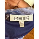 Jennifer Lopez Blouse XS 3/4 Sleeve Tie Belt At The Waist Artsy Colorful Photo 3