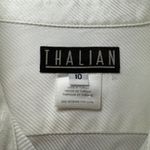 Thalian Women's Classic White Cotton Button Down Shirt Size 10 Long Sleeve Photo 2