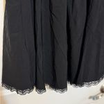 Black Mini Corset Square Neck Ruffle Sleeve A Line Lace Hem Gothcore Dress Large Photo 6