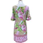 Pappagallo Medium Dress Tropical Stretch Vacation Resort Cruise Beach Travel Pink Photo 8