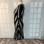 Ashley Stewart Black and White Geometric Short Sleeve Sweater Dress Size 12W Photo 5