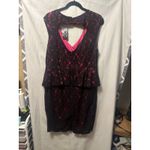 Torrid NWT  Plus Size Berry & Black Lace Peplum Dress Size 18 Photo 2
