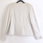 Tart Collections Jacket Shacket M Hale Boucle Tweed Terry Cloth Off White Pocket Size M Photo 8
