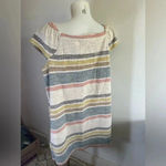 Madewell NWT  TextureThread Cap-Sleeve Dress Stripe XL 100% Cotton‎ 0224 Photo 10