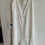 Farm Rio  Isolde White Eyelet Ruffle Midi Dress Photo 2