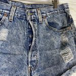 Levi's Vintage Highwaisted Acidwash Raw Hem Buttonfly Levi’s 501 Hotpants Short Shorts Photo 2