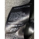 Topshop Women's Gray V-neck Zip Up Long Sleeve Peplum Coat Jacket Top Size M Photo 3